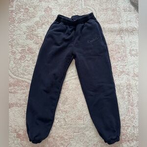 Comfort Embroidered Navy Track Pants for Women